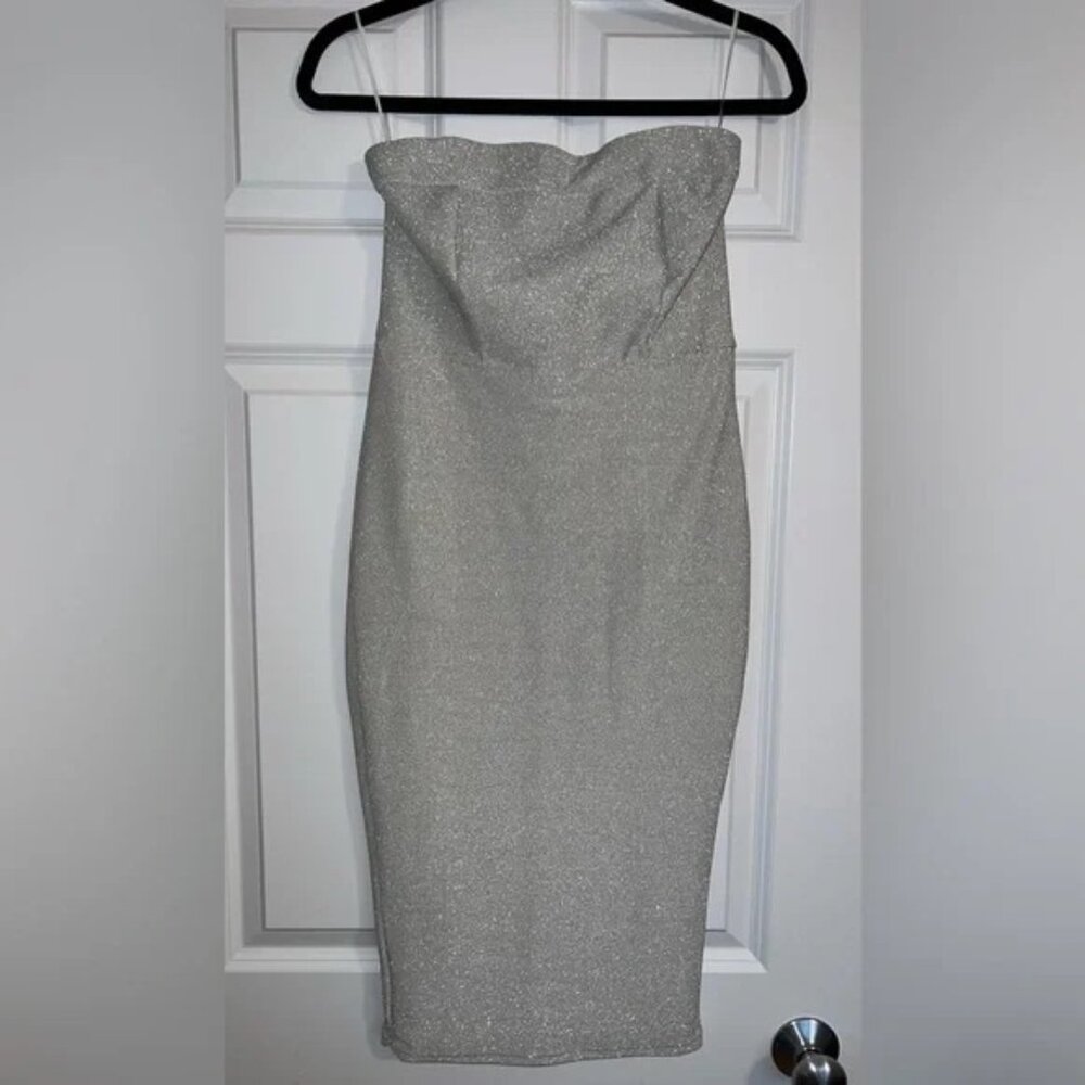NWT JLUXLABEL ‘Silver Star Tube Dress’- Small